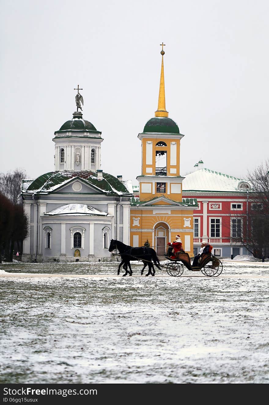 Beautiful temple in the famous Winter Park Moscow. Beautiful temple in the famous Winter Park Moscow