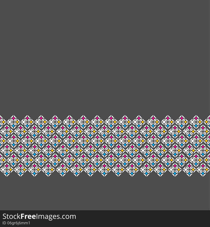 Retro Pattern Border Abstract Background