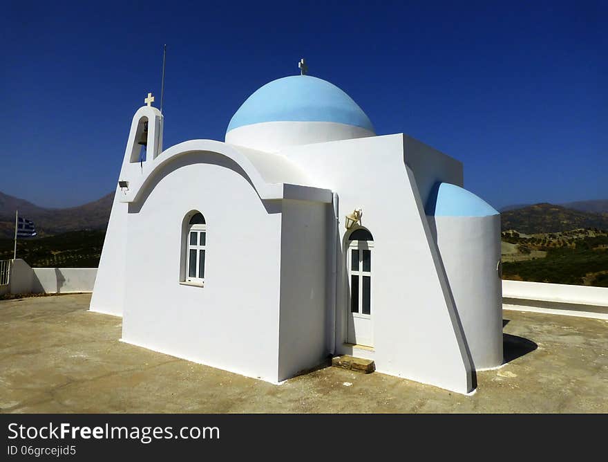 A view of a church on the Greek island of Crete. A view of a church on the Greek island of Crete.