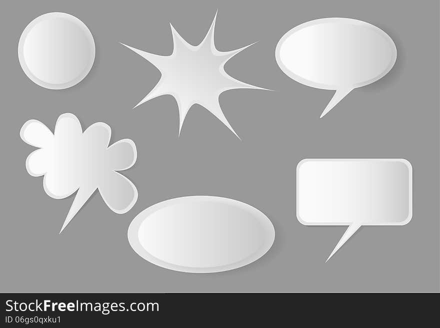 White Bubble Chat on gray background