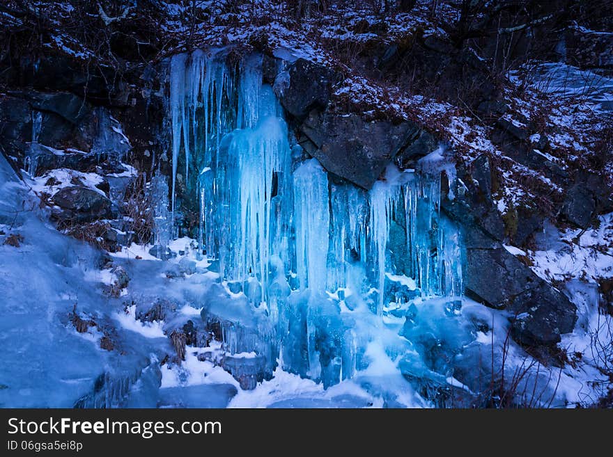 Ice Wall At Roan Mountain