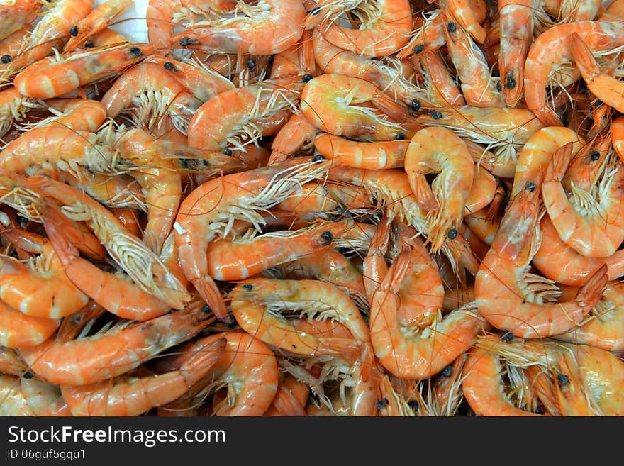 Shrimp  in the store