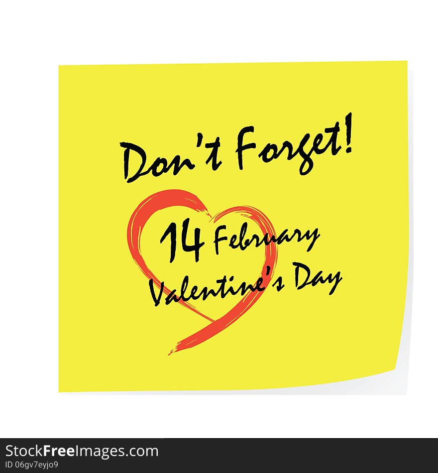 Dont forget Valentines Day stick. Dont forget Valentines Day stick