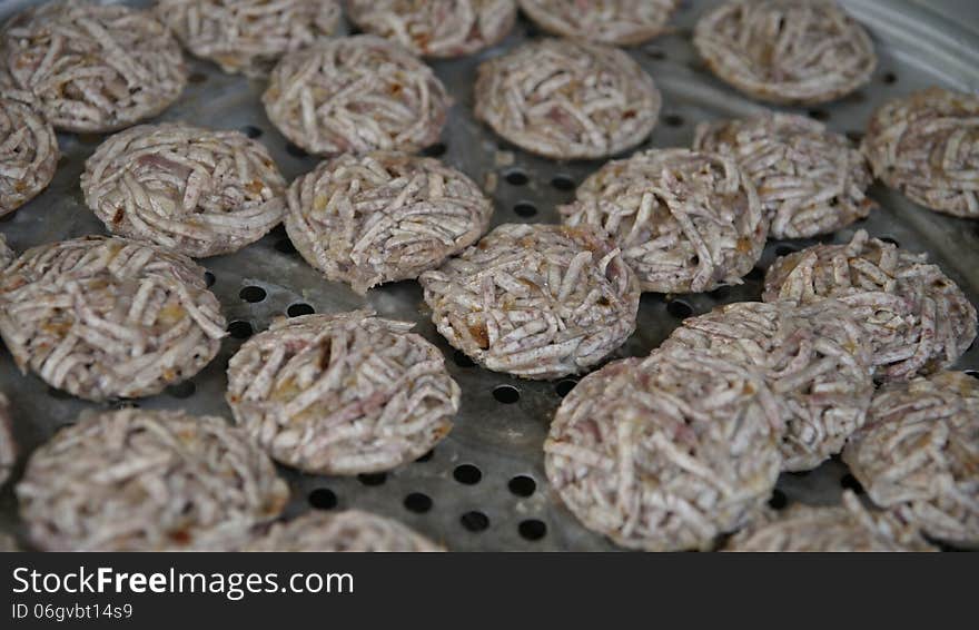 Taiwan snack&x28;taro pie&x29; in Lukang.