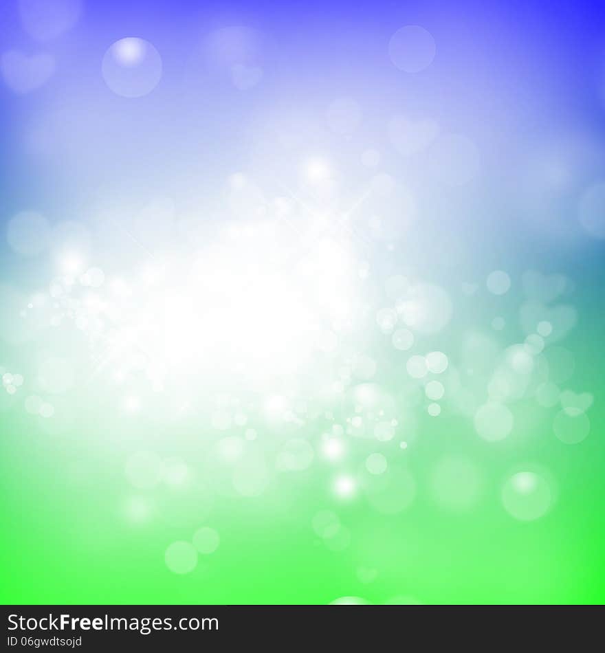 Spring background with colorful lights. Spring background with colorful lights