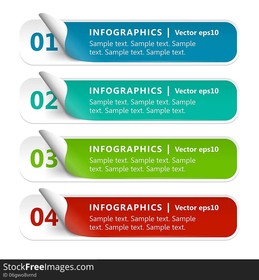 Numbered Paper Infographics