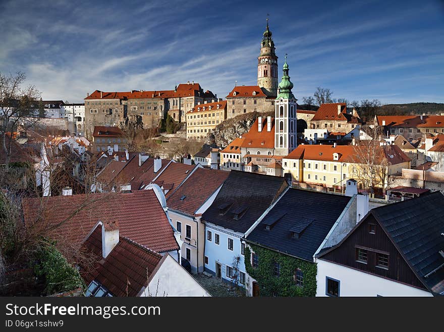 Image of Cesky Krumov and Krumlov Castle. Image of Cesky Krumov and Krumlov Castle.