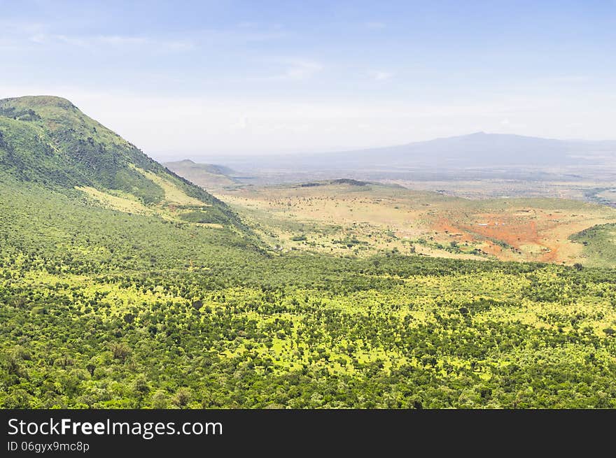 View of the great African ditch in Kenya. View of the great African ditch in Kenya