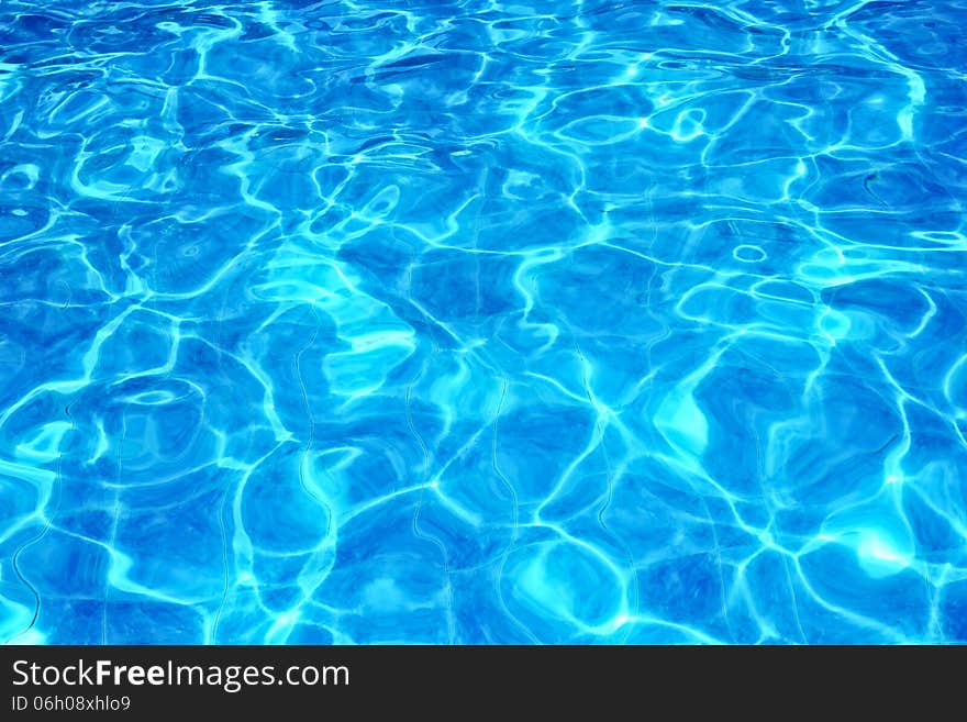 Blue abstract pattern pool scene background