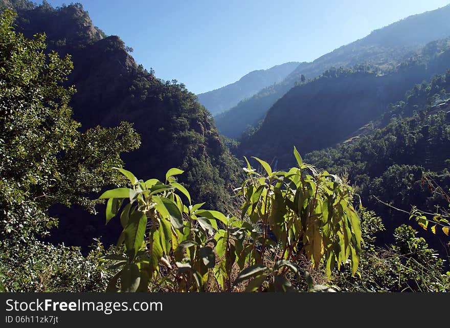 Mountain landscape, the Himalayas