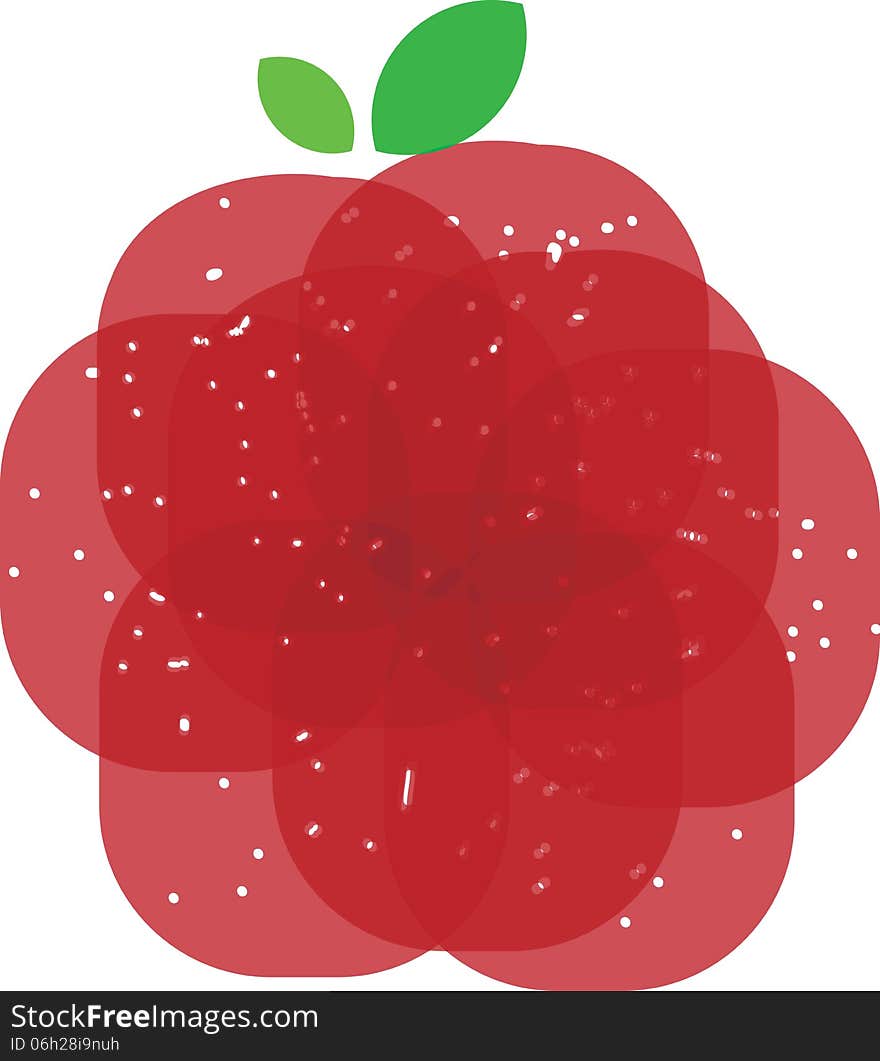 Abstract logo of red cherry