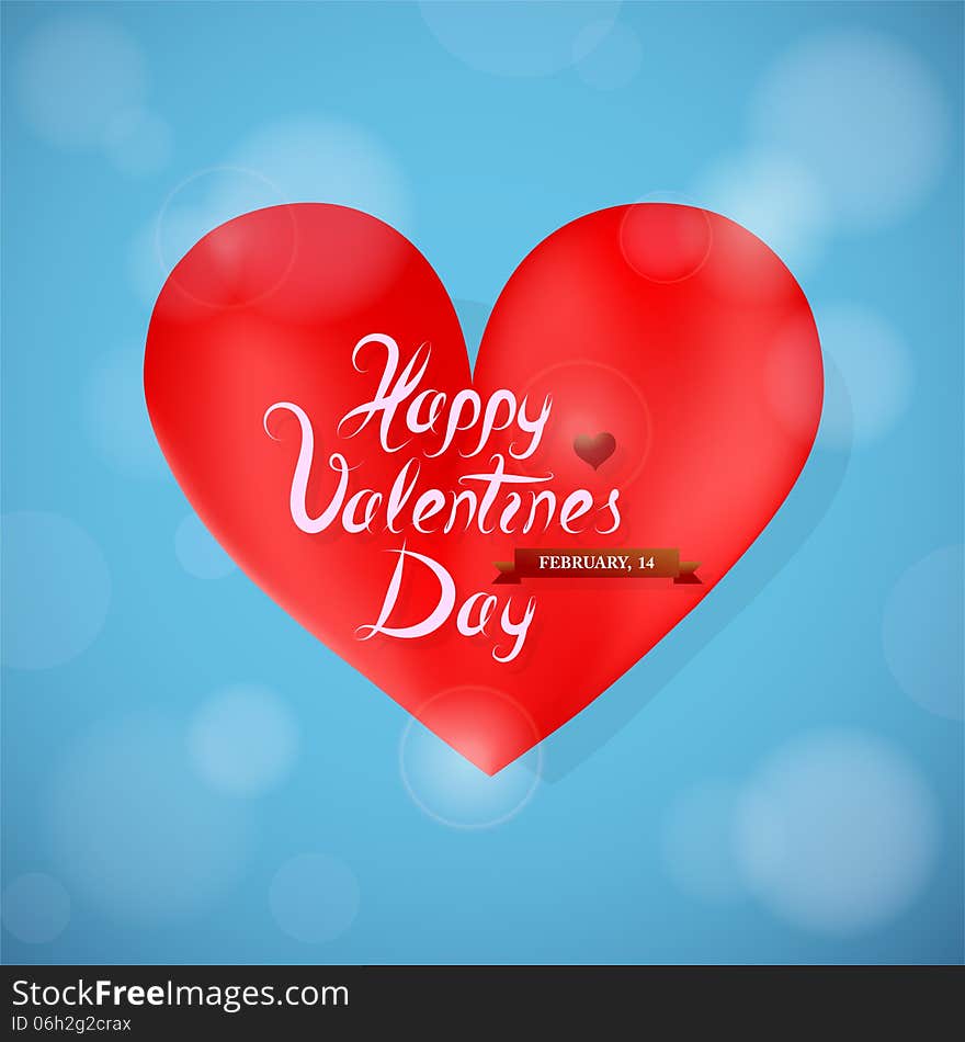 St. Valentines greeting card template. EPS-10. St. Valentines greeting card template. EPS-10