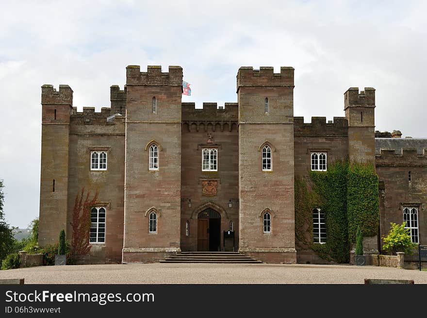 Scone palace, entry front view. Scone palace, entry front view