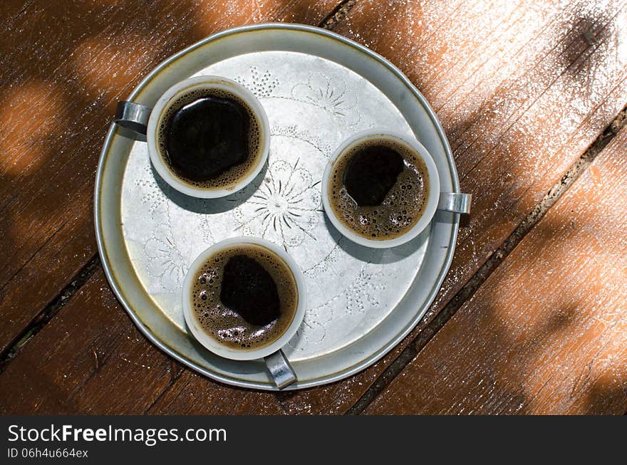 Black turkish coffee