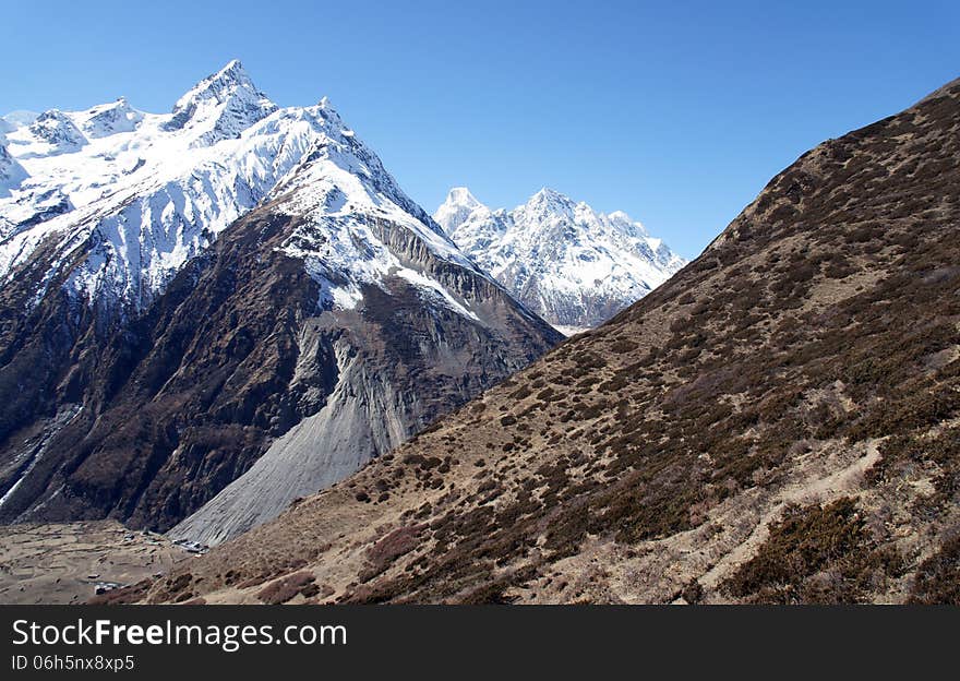 The Mountains Of Nepal, High, Beautifully