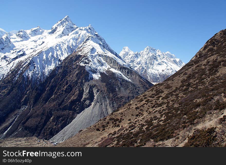 High mountains of Nepal