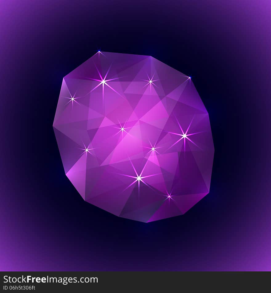 Vector illustration of precious gemstone