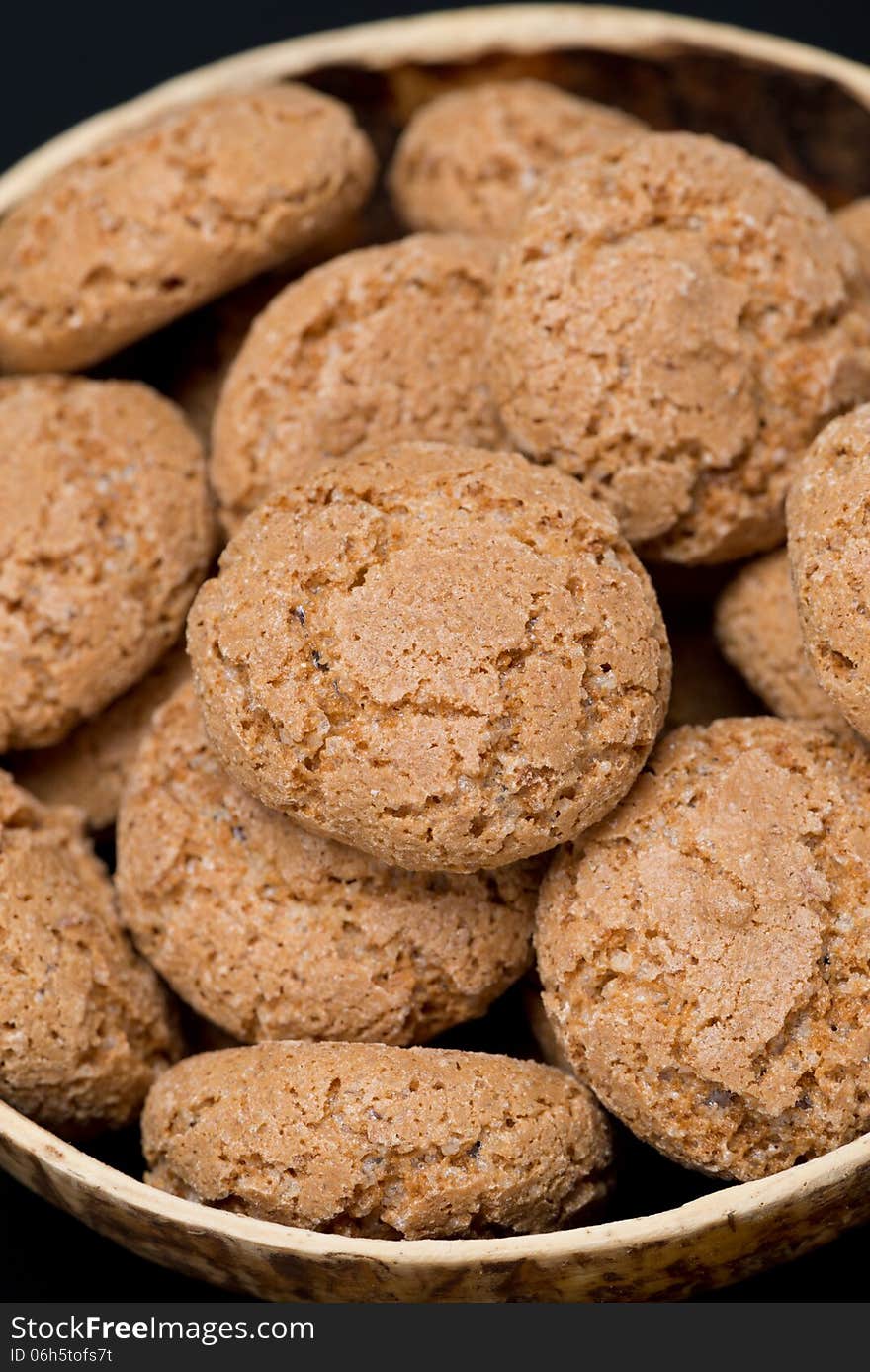 Biscotti Cookies In A Bowl, Close-up