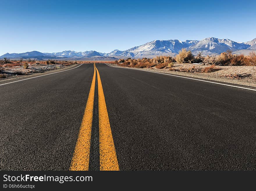 Double yellow lines in middle of road