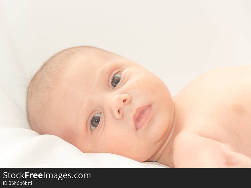 Photographed on a white baby before a dip. Photographed on a white baby before a dip