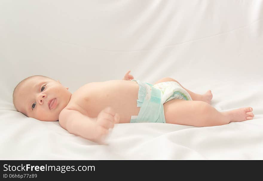 Photographed on a white baby before a dip. Photographed on a white baby before a dip