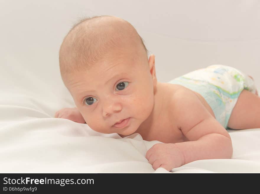 Photographed on a white baby before a dip. Photographed on a white baby before a dip