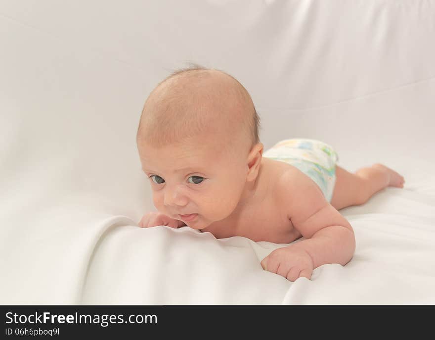 Photographed on a white baby before a dip. Photographed on a white baby before a dip