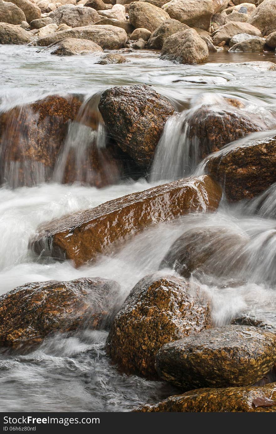 Landscape with a mountain river