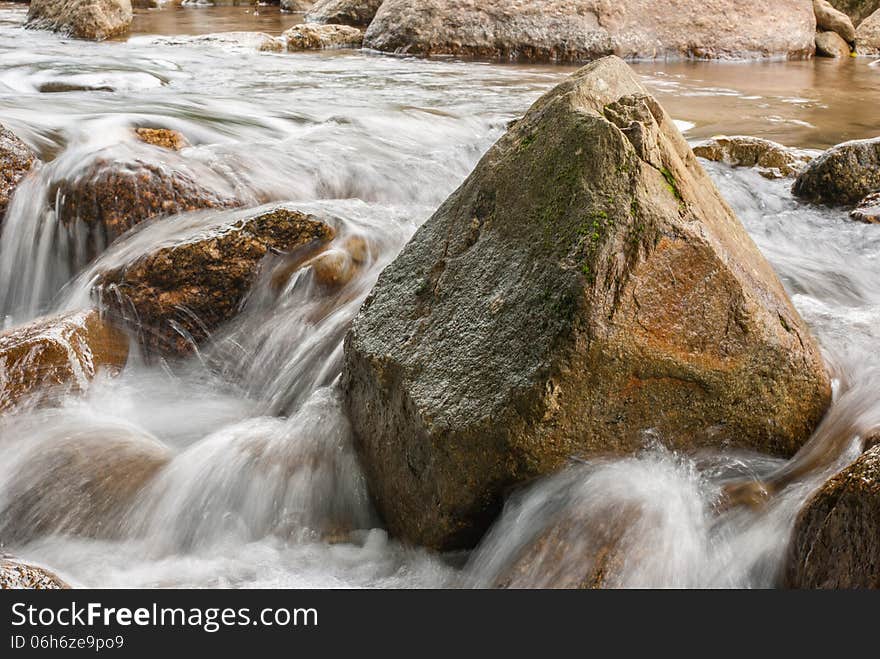 Beautiful river flow over the stone. Beautiful river flow over the stone