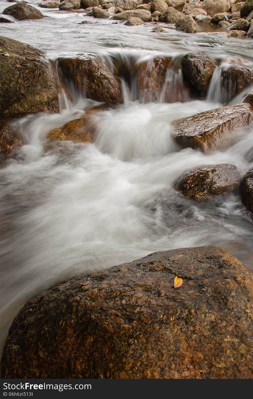 Beautiful river flow over the stone. Beautiful river flow over the stone