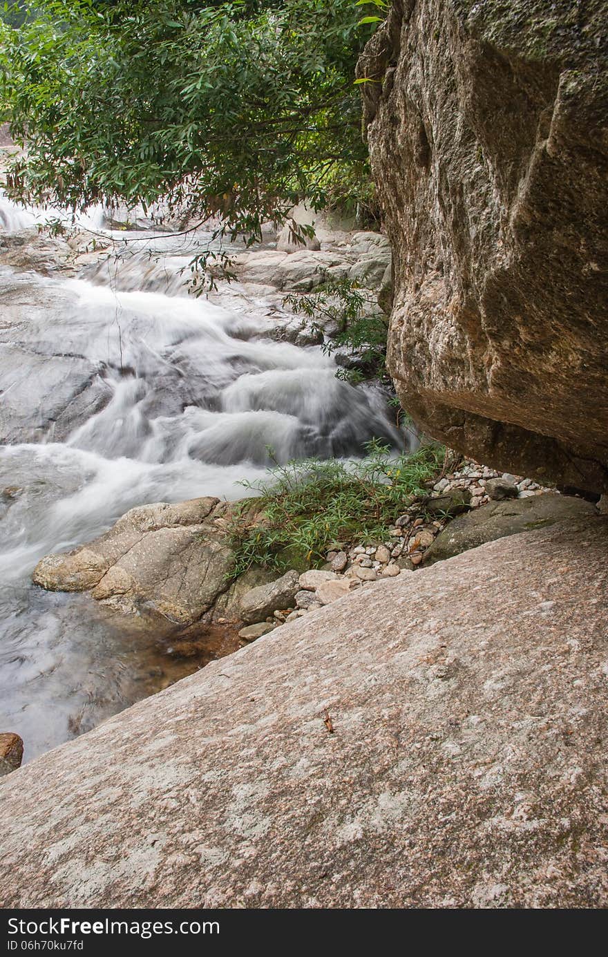 Beautiful river flow over the stone. Beautiful river flow over the stone