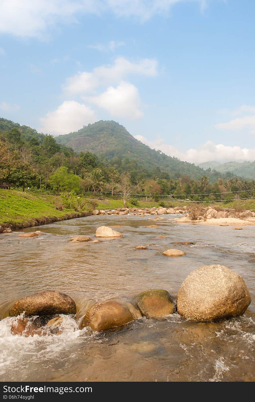 Landscape With A Mountain River