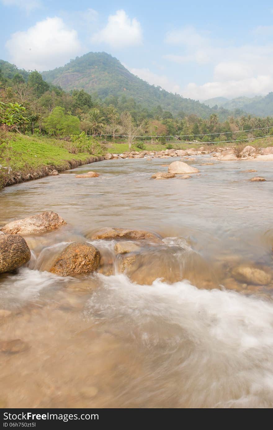 Beautiful river flow over the stone. Beautiful river flow over the stone