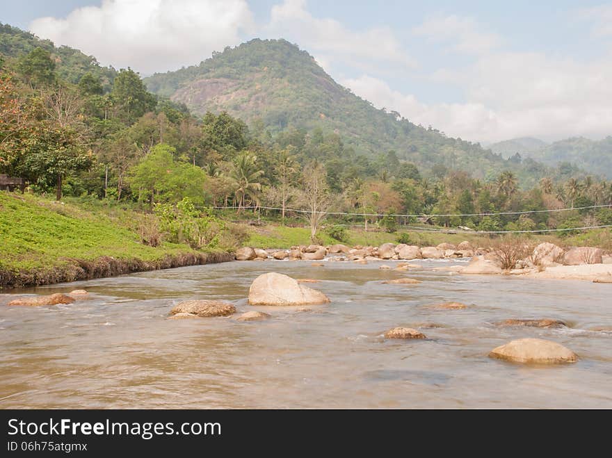 Beautiful river flow over the stone. Beautiful river flow over the stone