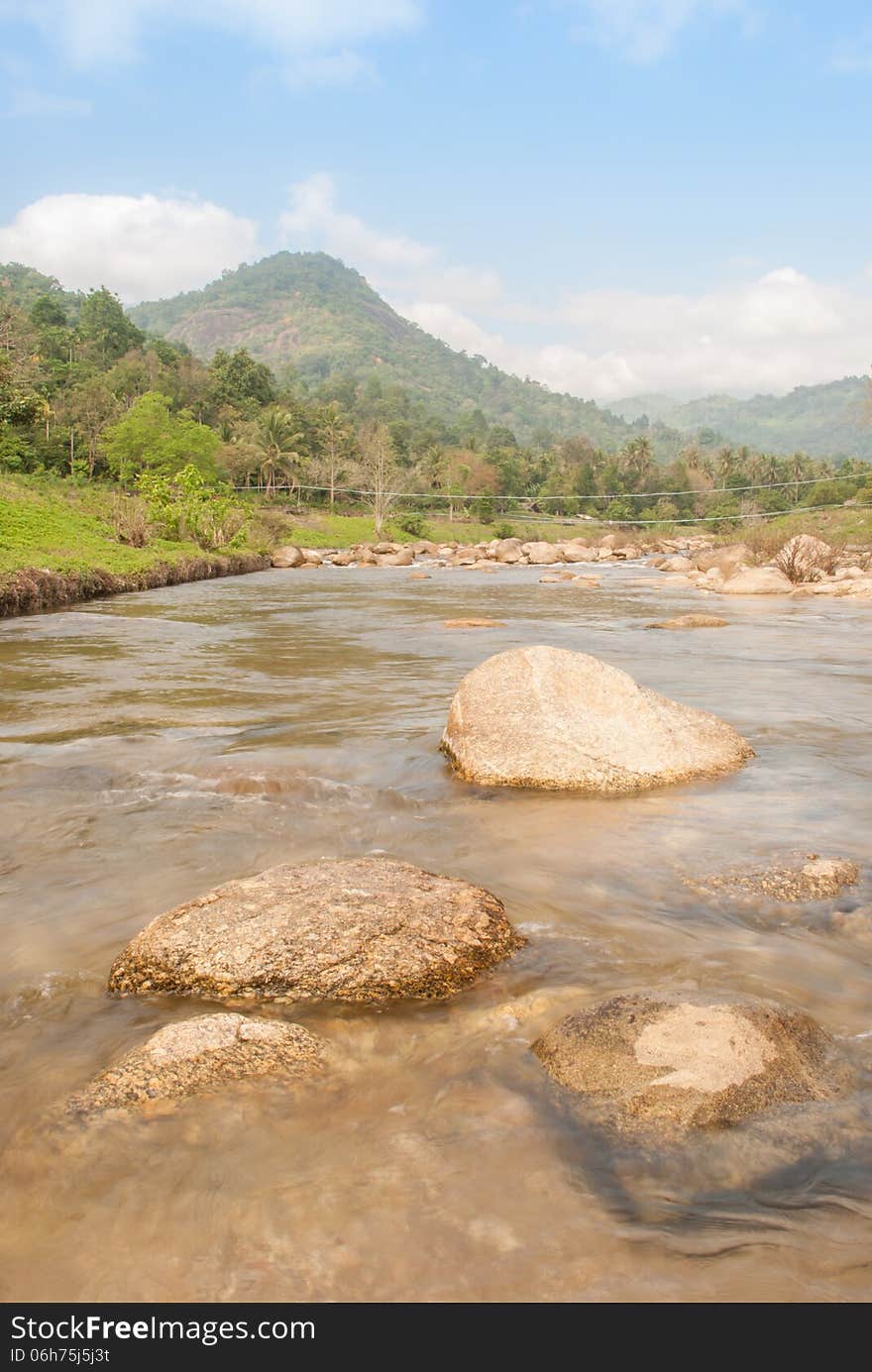 Landscape With A Mountain River