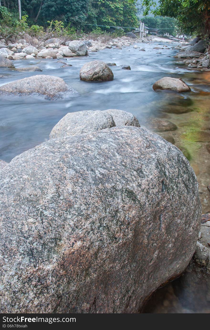 Beautiful river flow over the stone. Beautiful river flow over the stone