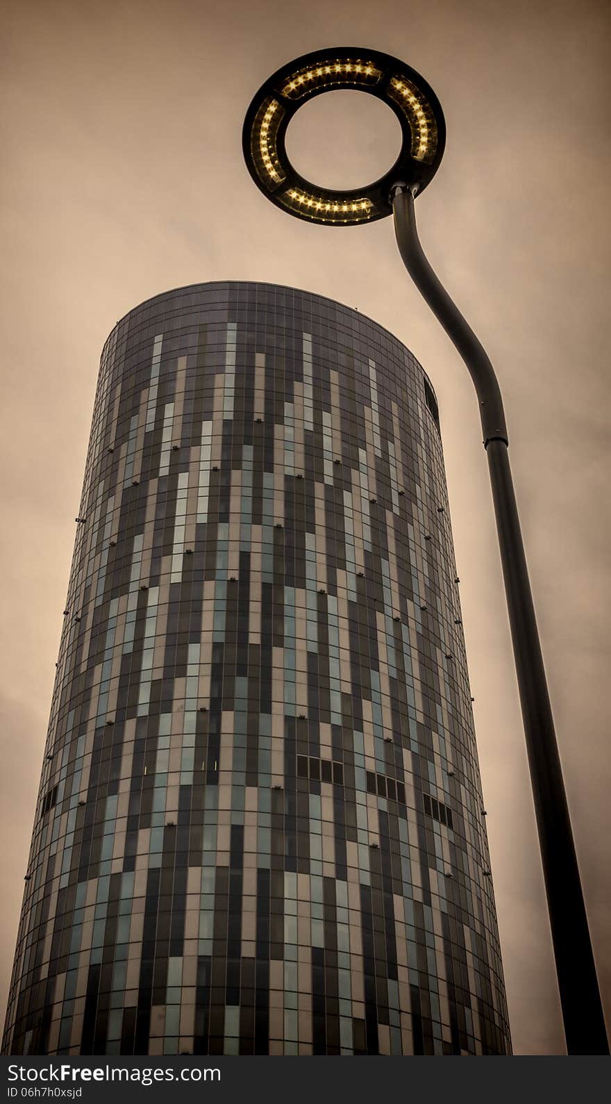 This photo was taken from the top of the new building of Promenada Shopping Center at Bucharest and represent a part of Floreasca City Sky Tower.