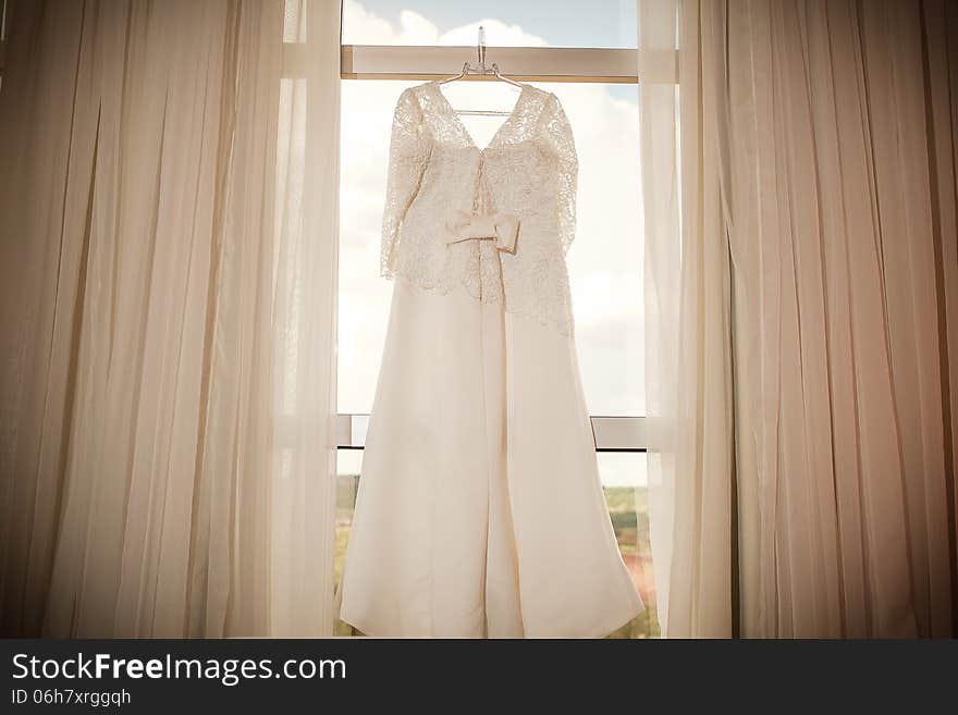 The dress on a window. The dress on a window