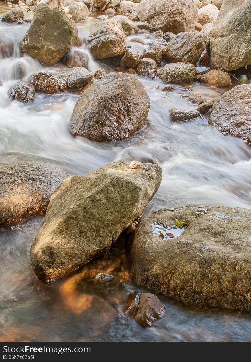 Beautiful river flow over the stone. Beautiful river flow over the stone