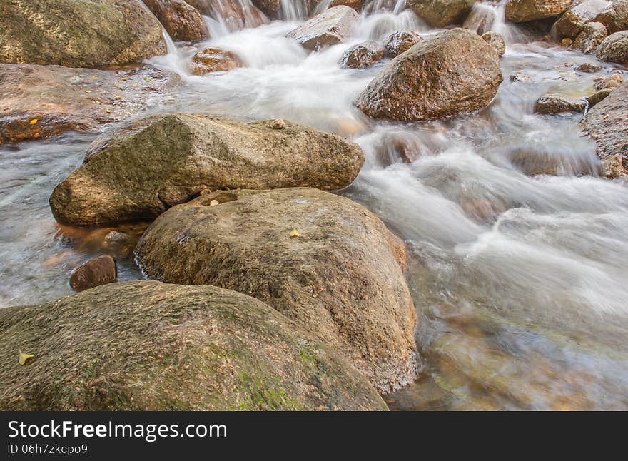 Landscape with a mountain river