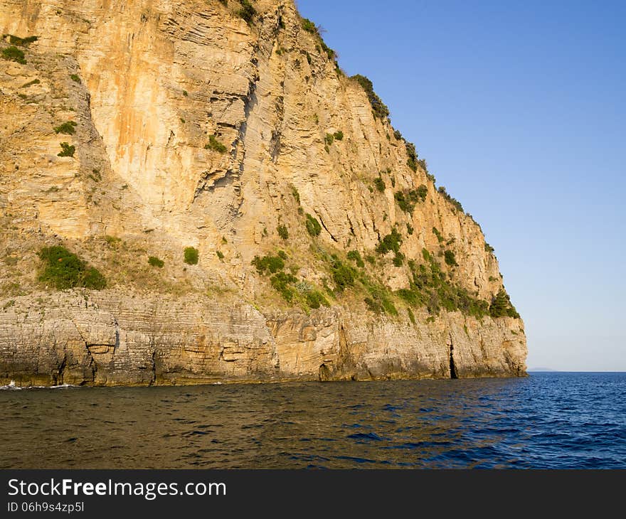 Huge sea cliff