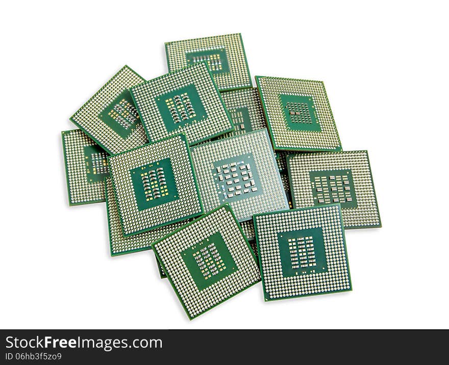 Heap of old unused CPU processors