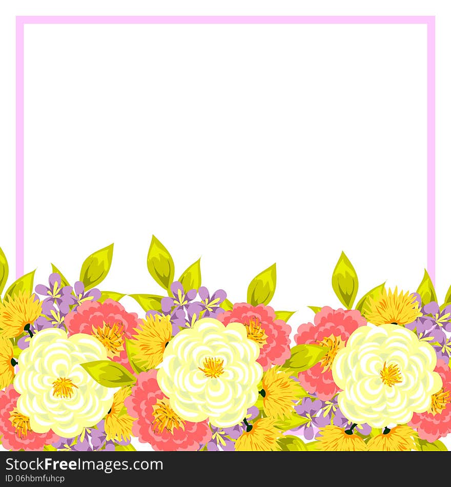 Fresh background with plants and flowers. Fresh background with plants and flowers