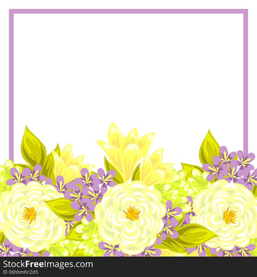 Fresh background with plants and flowers. Fresh background with plants and flowers