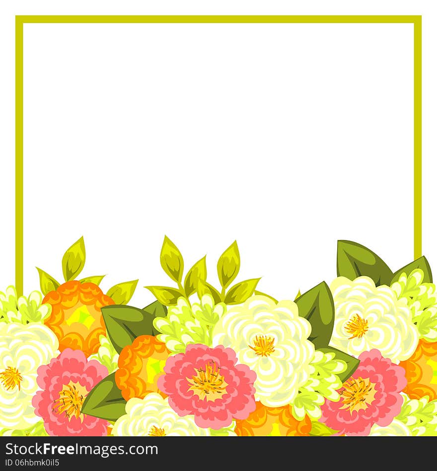 Fresh background with plants and flowers. Fresh background with plants and flowers