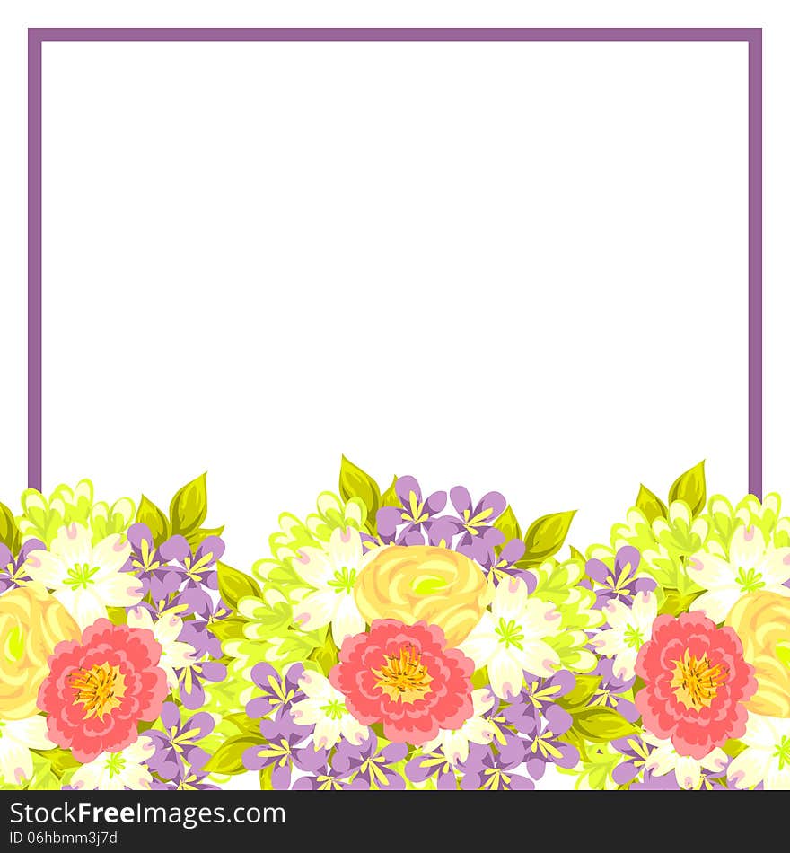 Fresh background with plants and flowers. Fresh background with plants and flowers