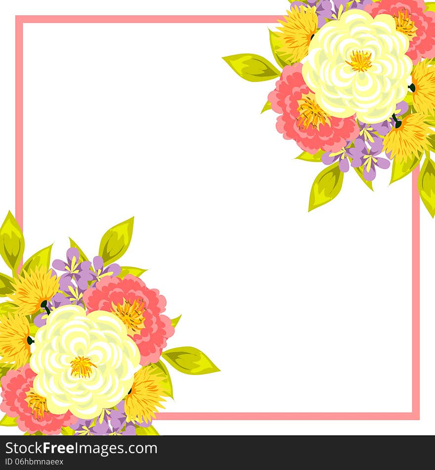 Fresh background with plants and flowers. Fresh background with plants and flowers