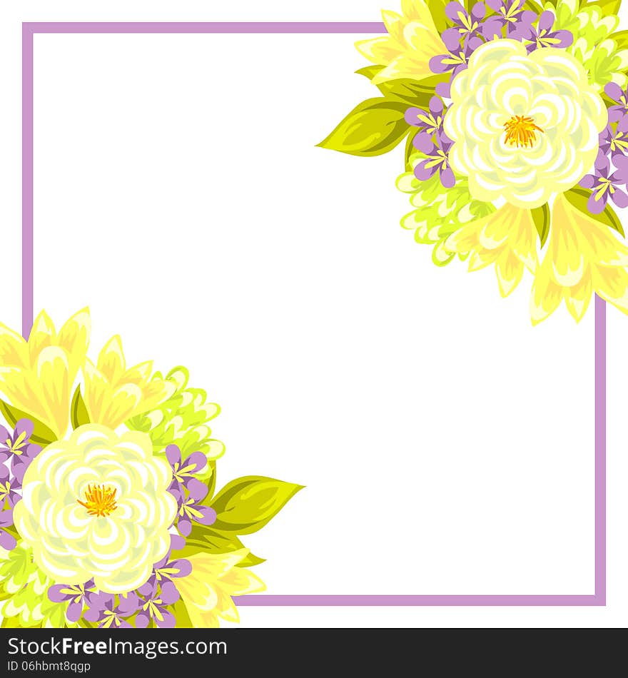 Fresh background with plants and flowers. Fresh background with plants and flowers