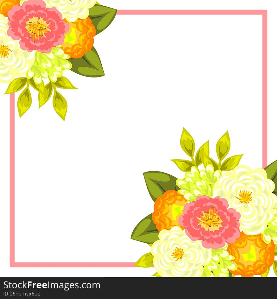 Fresh background with plants and flowers. Fresh background with plants and flowers