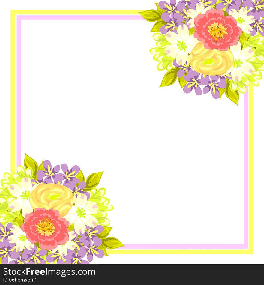 Fresh background with plants and flowers. Fresh background with plants and flowers